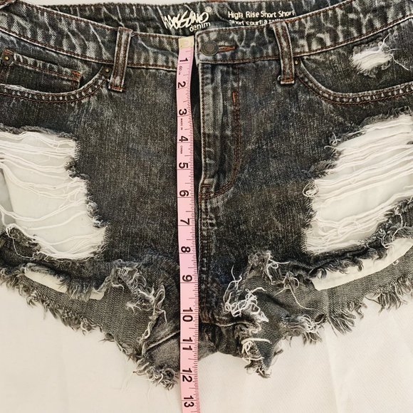 High Rise Short Distressed Jean Shorts - Mossimo by Target - Grey - Picture 10 of 10